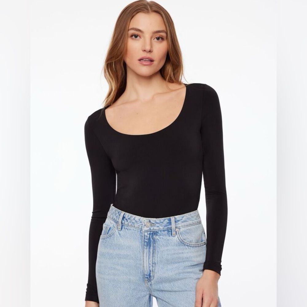 Dynamite Long Sleeve Scoop Neck Bodysuit